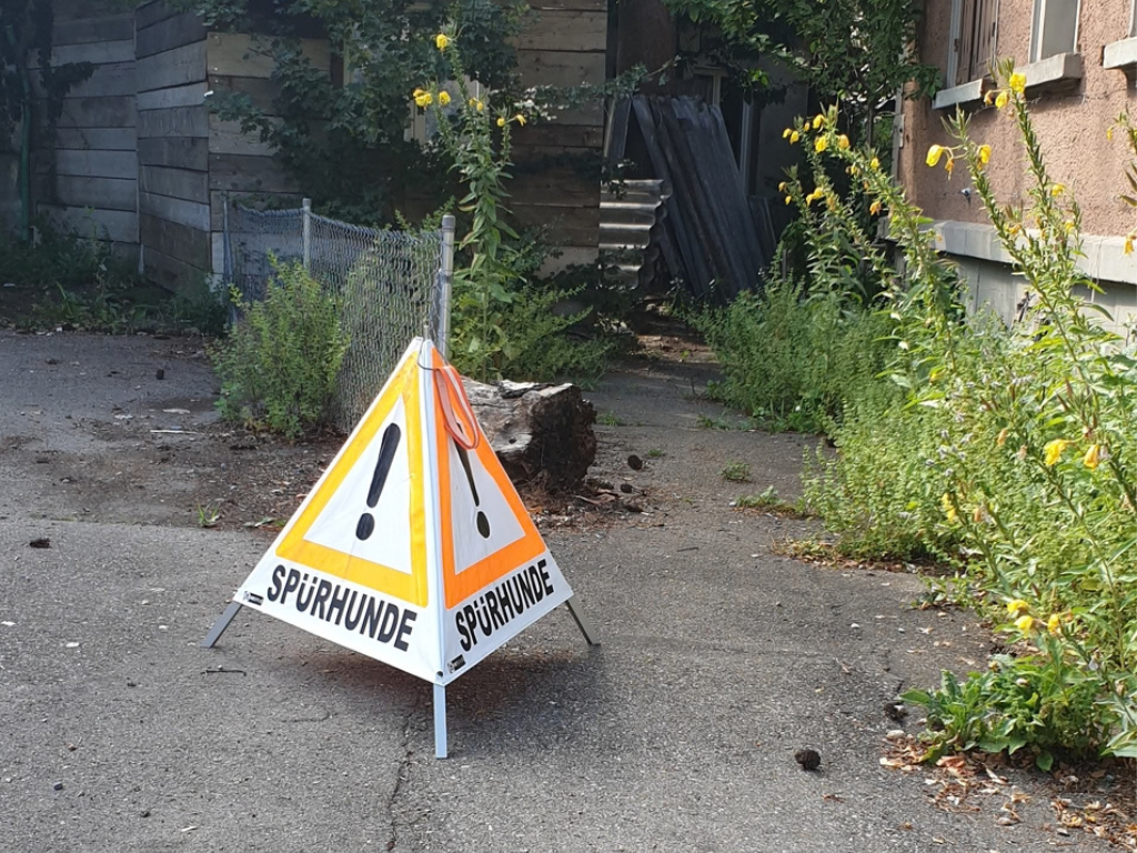 Spürhunde-Einsatz an der Bachwiesenstrasse in Zürich